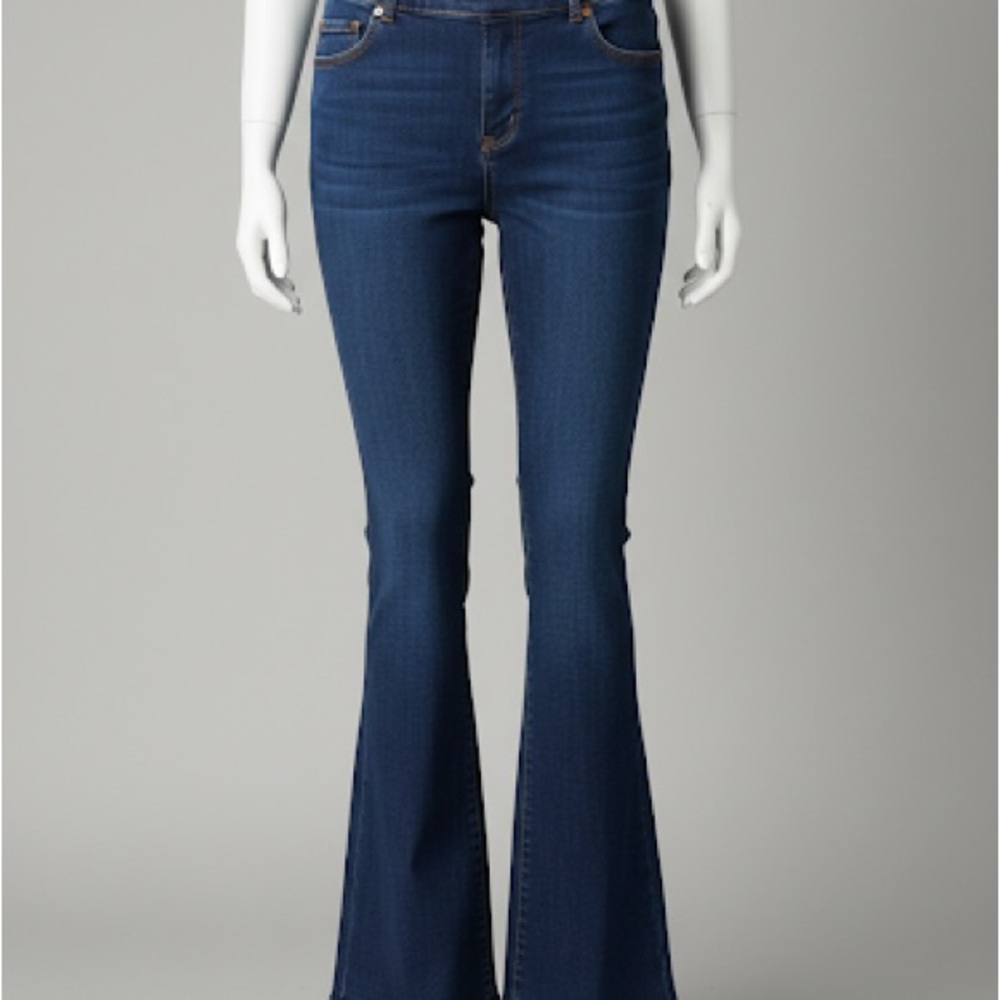 SPANX Indigo Wide Leg Jeans